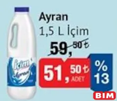 İÇİM AYRAN 1,5 L İÇİM AYRAN 1,5 L